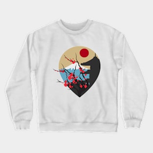 Mount Fuji and Cherry Blossoms in Japan Crewneck Sweatshirt